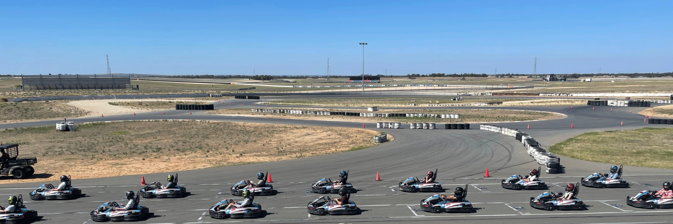 MBA students at the The Bend Motorsport Park on the race track