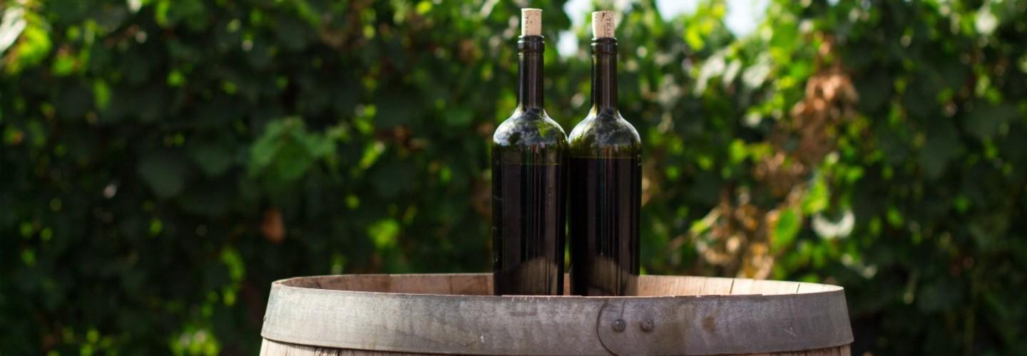 wine on barrel