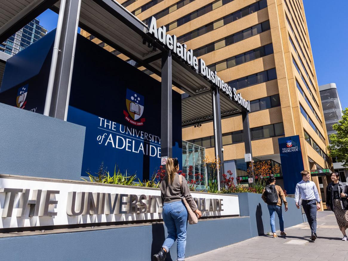 The entrance to the Adelaide Business School